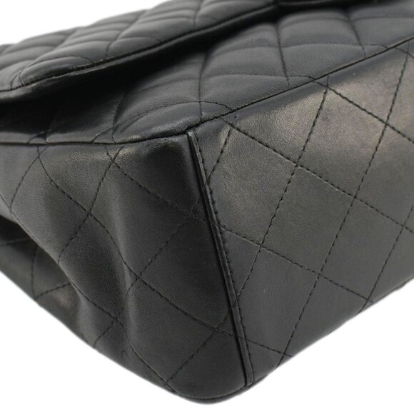 Chanel  Maxi Double Flap Leather Shoulder Bag Black - Picture 8 of 13